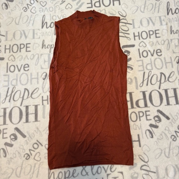 le chateau Tops - Le Chateau | women's xsmall chic Sleeveless Rust Sleeveless Top